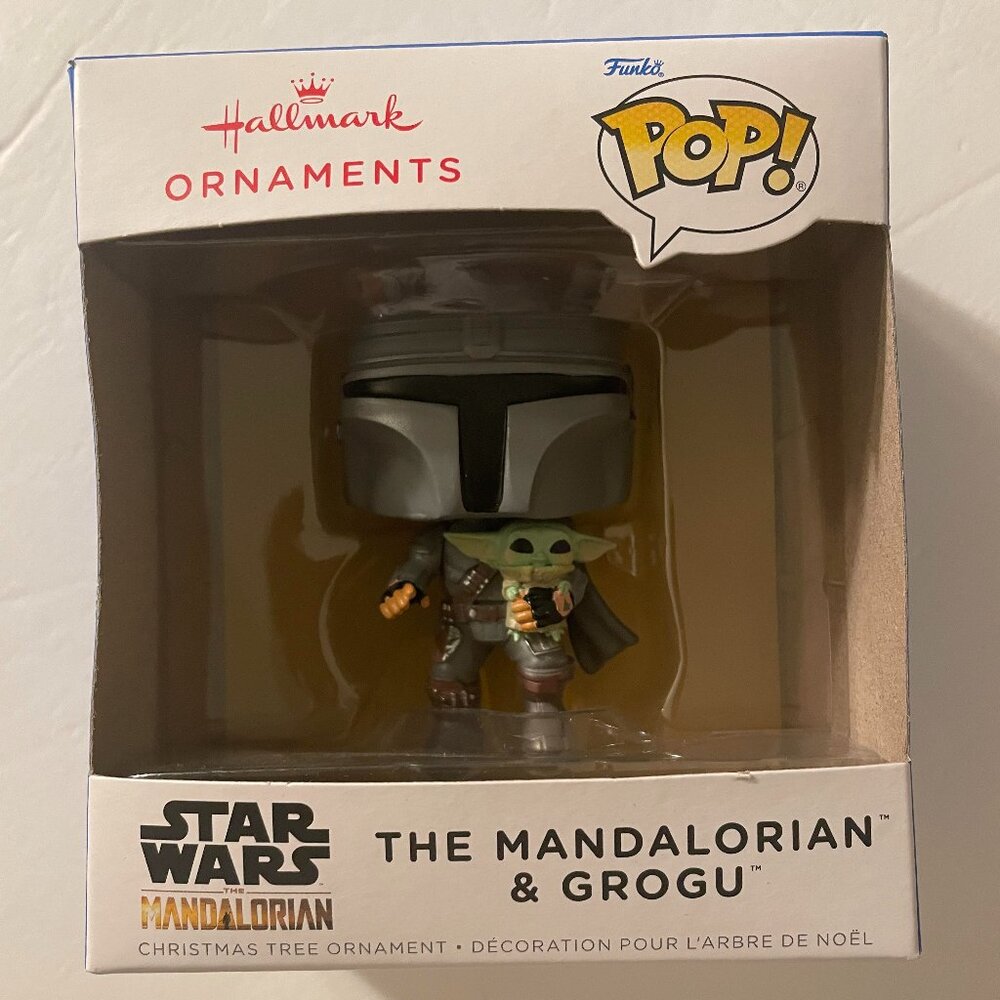 NIB- Funko Pop Star Wars the Mandalorian and Grogu Christmas Ornament